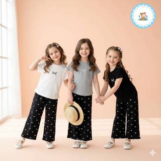 [Y D]🔥พร้อมส่ง🔥เสื้อยืดแขนสั้น คอกลมสำหรับเด็กผู้หญิง  ทรงเข…