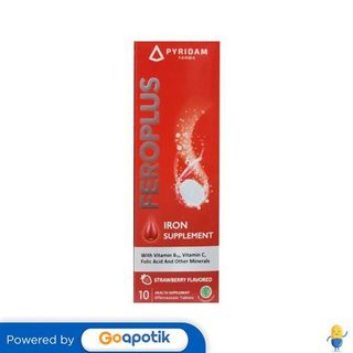 Feroplus Rasa Strawberry Tube 10 Tablet Effevescent