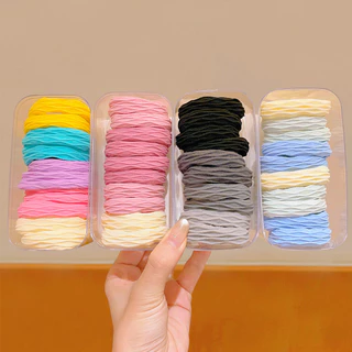 ผูกผมยืดหยุ่นสำหรับนักเรียน ผมหางม้า สีสันสวยงามและทนทาน