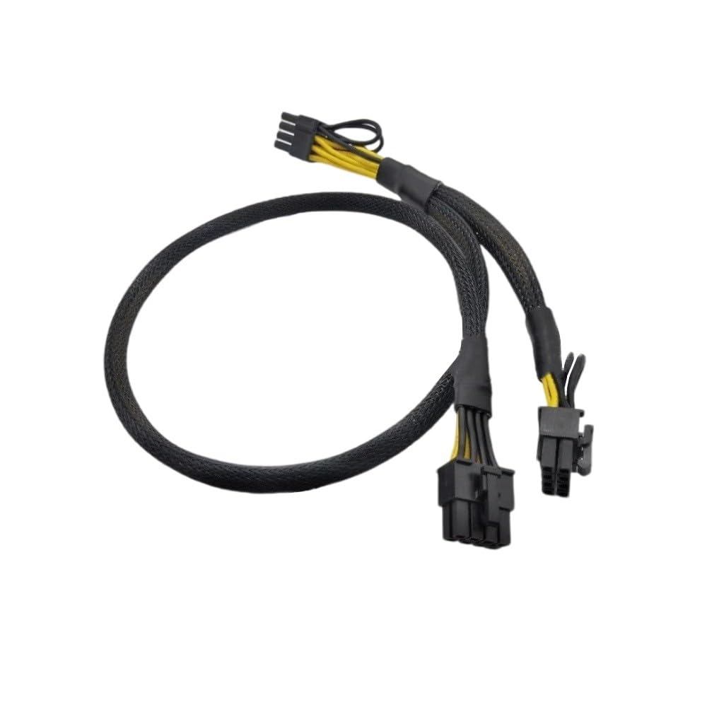 18AWG GPU อะแดปเตอร์สายไฟ 8PIN to Dual 8(6+2) PIN สําหรับ Dell R730 R720 R7910 Server 9H6FV 09H6FV R