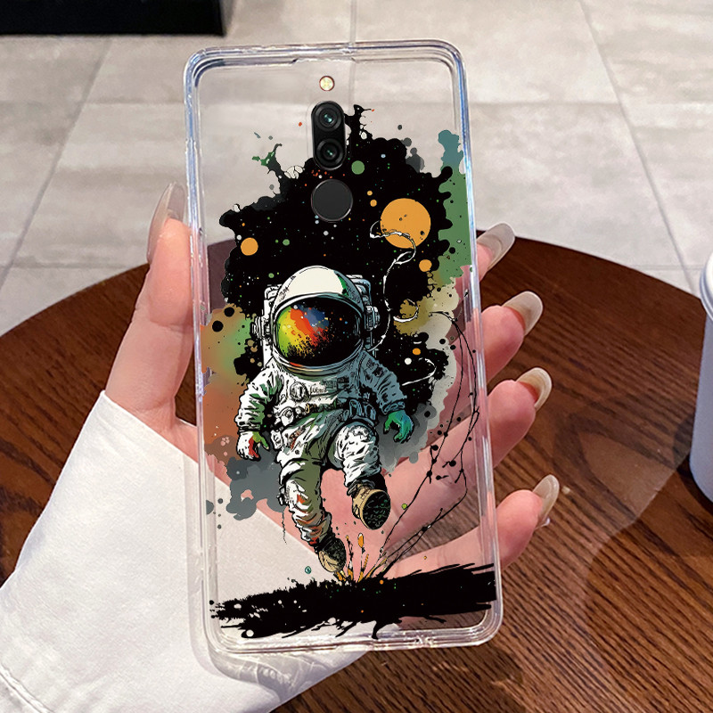 ปลอกสําหรับ Xiaomi Redmi 8 / Redmi 8A ซิลิโคนใส Jelly Soft TPU ฝาหลังกระต่ายน่ารักแมว Dinasaur เคสโทรศัพท์ - รูปที่ 7