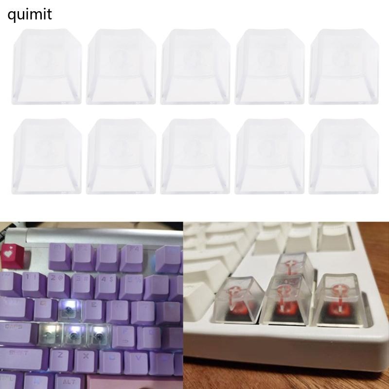 QUIM โปร่งใส Keycap R4 ความสูงหนา ABS Backlit Keycap ชุด Matte Backlit Keycap สําหรับคีย์บอร์ดแบบกลไ