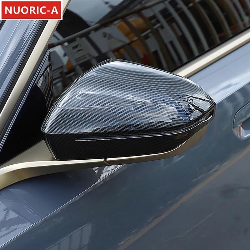 กระจกมองหลังตกแต่งสําหรับ BMW 5 Series i5 G60 2024 จัดแต่งทรงผมรถย้อนกลับกระจกฝาครอบ Trim ภายนอก Acc