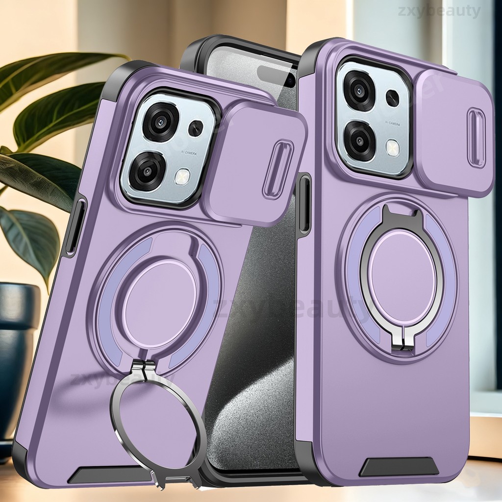 สําหรับOPPO A6 Pro A6X A6T Pro 5G 4G 2026 กรณีเกราะกันกระแทกสไลด์ปลอกแม่เหล็กสําหรับA6Pro OPPOA6X A6