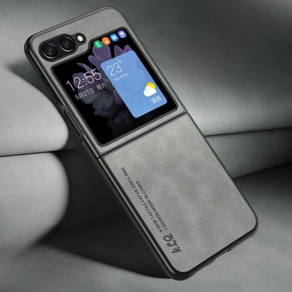 หรูหราหนังแกะหนังสําหรับ Samsung Galaxy Z Flip5 นุ่มกันกระแทกฝาหลังสําหรับ SM-F731B SM-F731B/DS SM-F