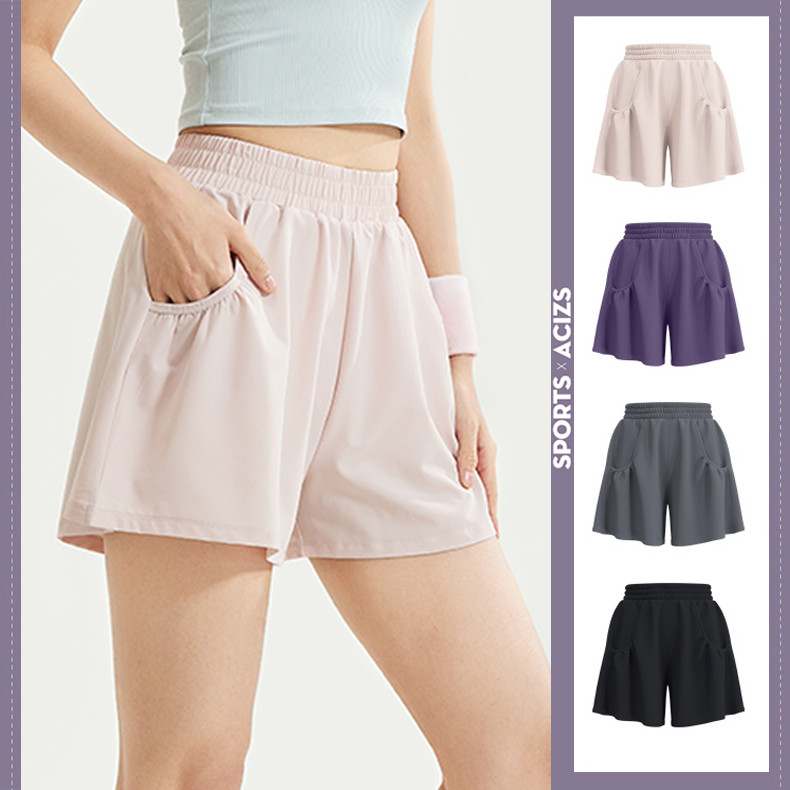 mvp sport กางเกงออกกำลังกายผู้หญิง กางเกงขาสั้น กางเกงซับใน กางเกงออกกำลังกายเอวสูง ยกสะโพก