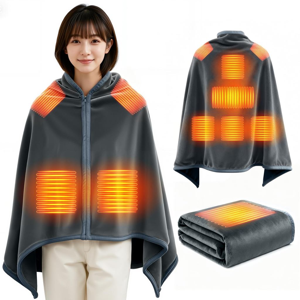 Electric Blanket Dual Purpose for Laying and Spreading 2025 New Release 9 Heating Points 143×88cm US
