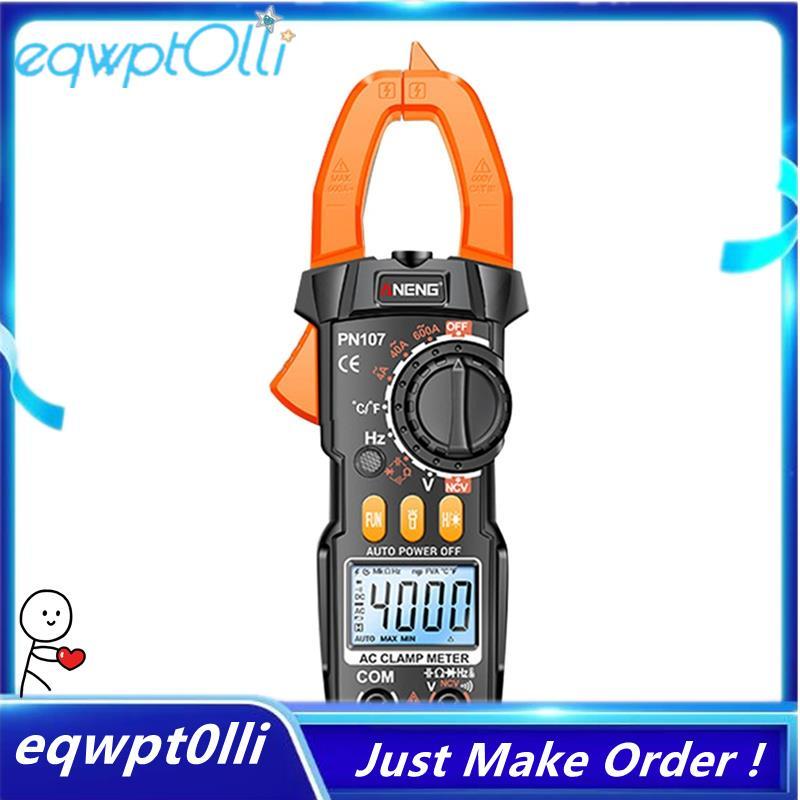^eQQ^ANENG PN107 Digital Clamp Meter แรงดันไฟฟ้า True RMS มัลติมิเตอร์ 600A Current Testers NCV Indu