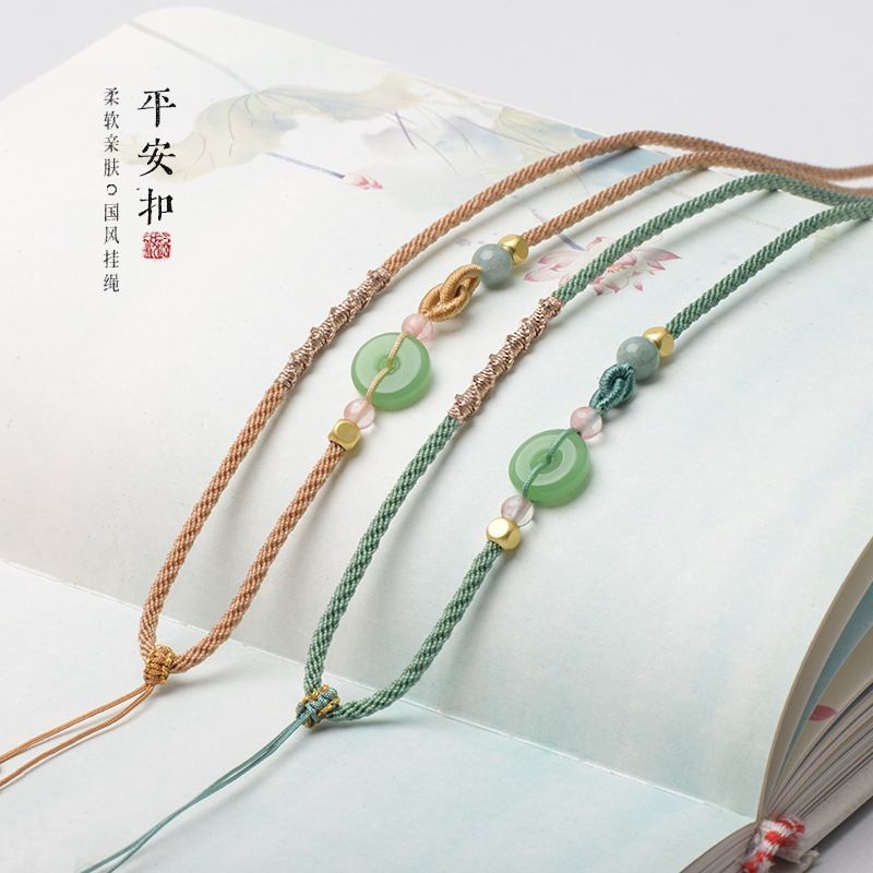 High-end hand-ทอจี้เชือกหยกความปลอดภัย buckl 高手工Particle kill tiggy shaping ticket sheath จี้จี้จี้ค