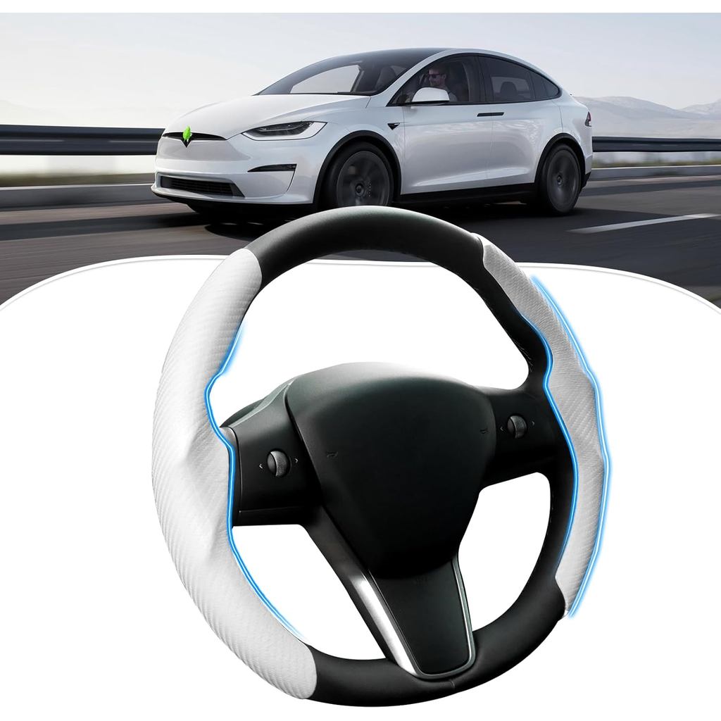 Steering Wheel Cover for Telsa Model 3/Y 2016-2025 2026 Highland/Juniper Accessories Carbon Fiber St