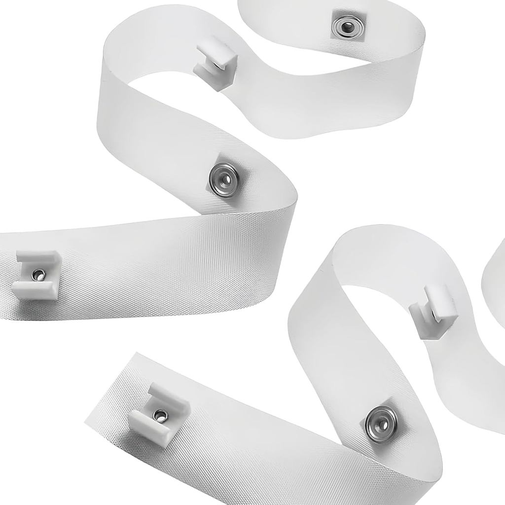 2 Pack RV Curtain Track Clips & Glide Tape – 1/2 Inch Wide Clear Slide Strip, 76 Inches for RV, Camp