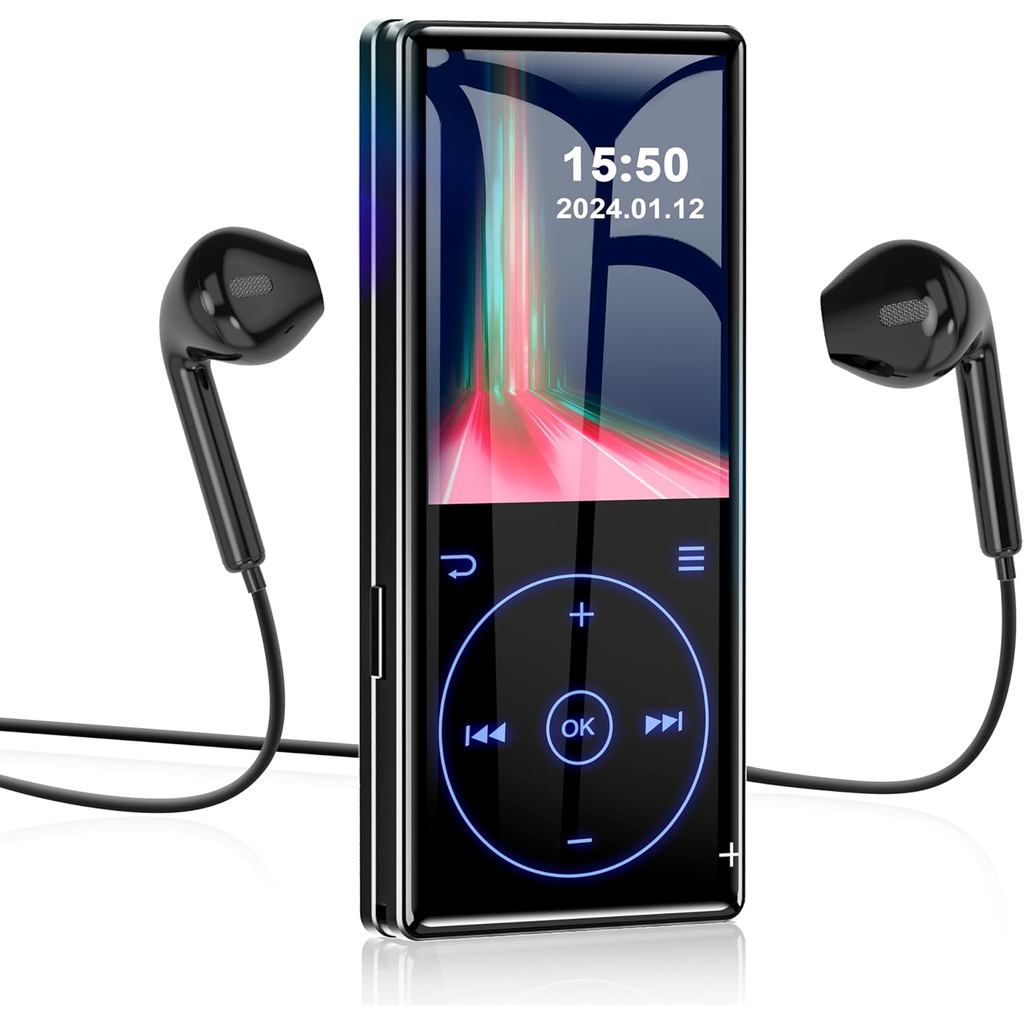 96GB MP3 Player with Bluetooth 5.0: Portable Lossless Sound Music Player with HD Speaker,2.4" Screen