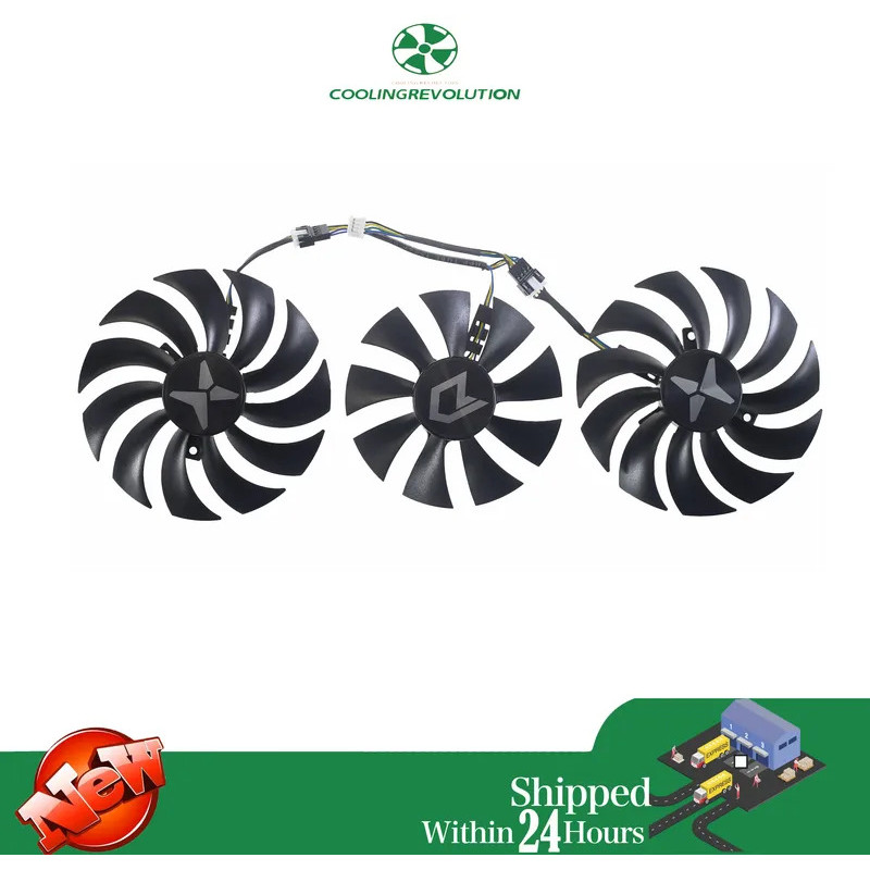 3 ชิ้น/เซ็ต GAA8S2U GA91S2H การ์ดพัดลม GPU Cooler สําหรับ Dataland RX5600 6G X dataland RX 5600 5700