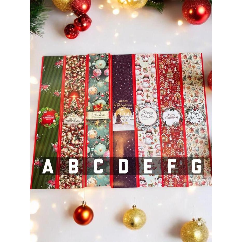 KLAUS - กล่องปลอกเข็มขัดกระดาษ กระปุกกระปุก คริสต์มาส คริสต์มาส ริบบิ้นกระดาษ - KLAUS A