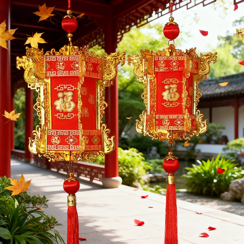 โคมไฟจีน  2026 กแต่งตรุษจีน หกเหลี่ยม โคมไฟปีใหม่จีน พรีตี้โคมไฟจีนโบราณ ขอให้คุณโชคดี - รูปที่ 2
