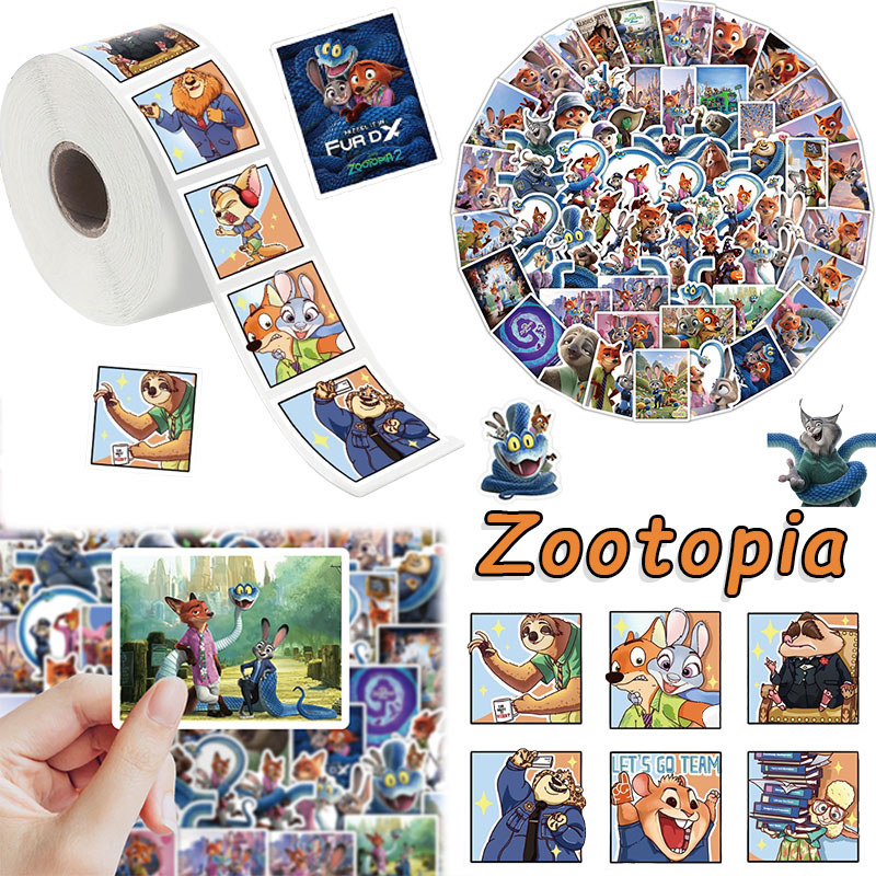 Creative Zootopia 2 Gary DeSnake สติกเกอร์กันน้ํา Creative Judith Nick 500 ชิ้น Diy สติกเกอร์ตกแต่ง