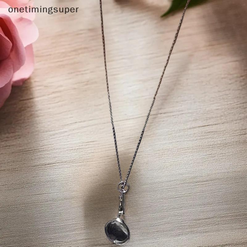 สร้อยคอแว่นขยายสำหรับผู้หญิง แฟชั่น หนัง เครื่องประดับOTP