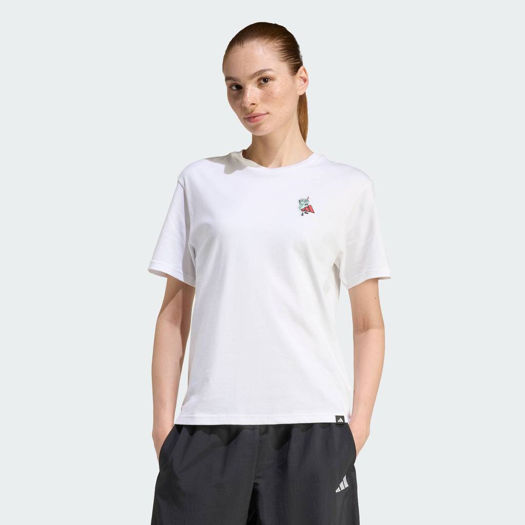 adidas Lifestyle FOOD REGULAR GRAPHIC T-SHIRT Women White KA5076