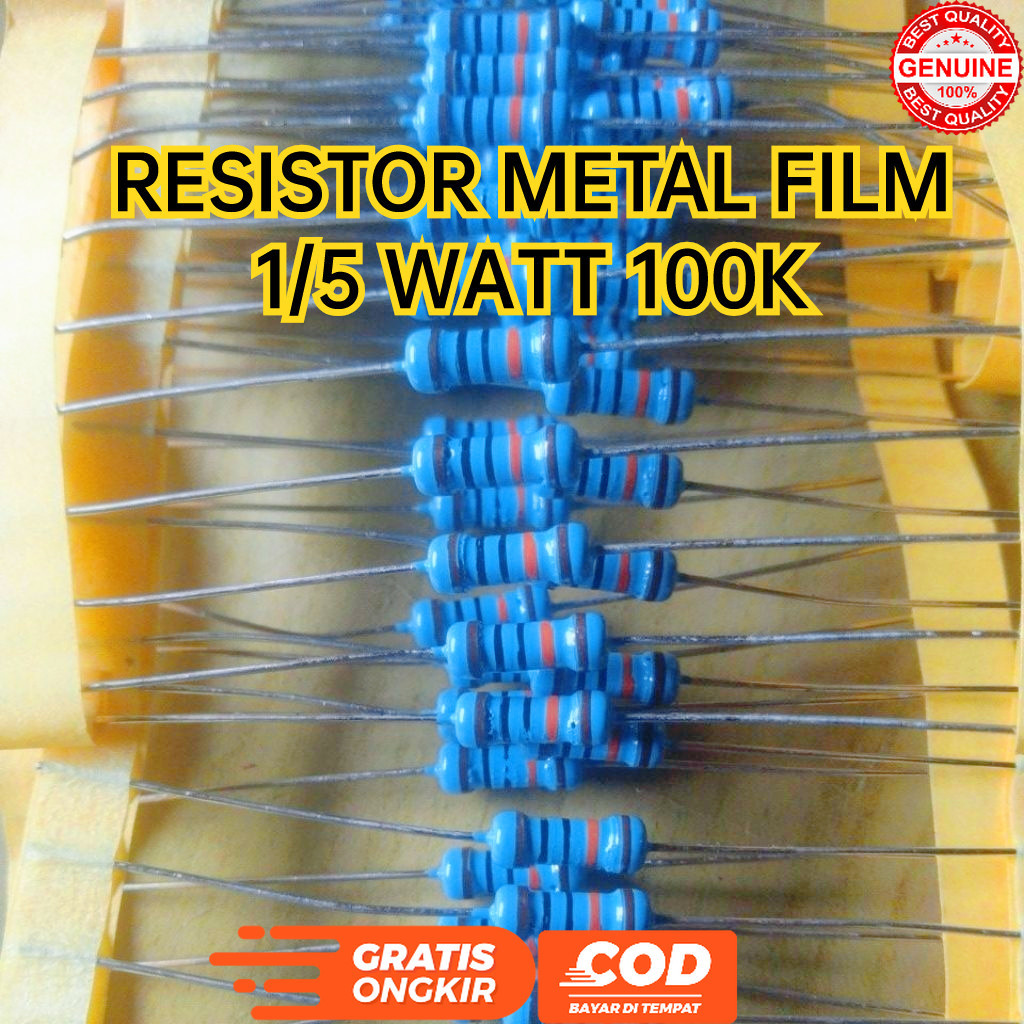 0.5W 100K 1/5 WATT 100K OHM METAL FILM RESISTOR