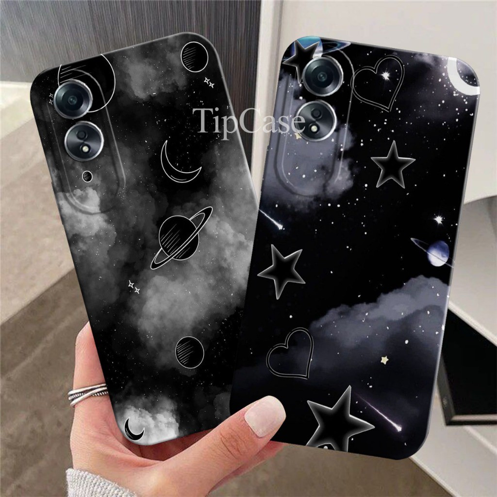 Softcase Hp Oppo A60 A18 A38 A17 A17K A58 A78 A79 A98 4G 5G Motif Planet Case Pro กล้อง