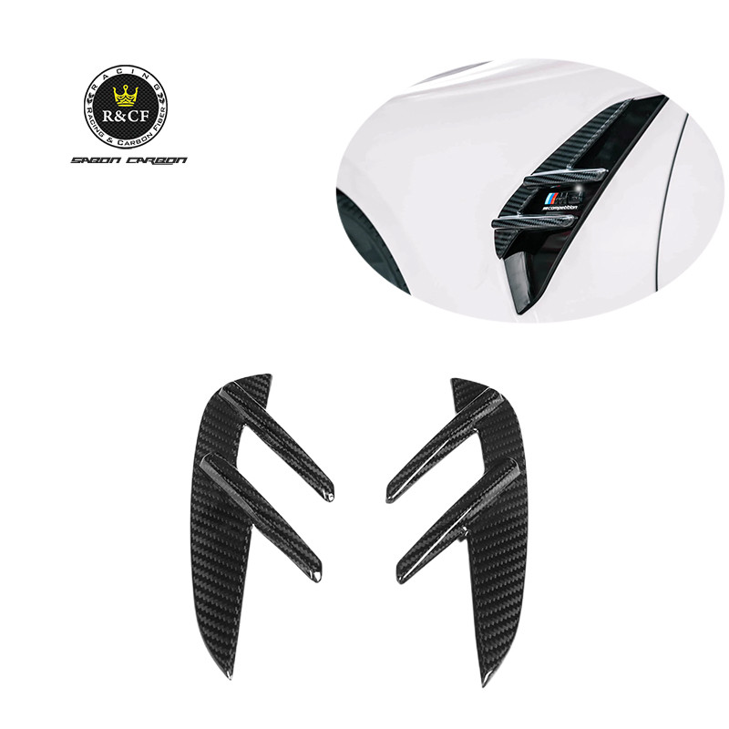 G80 M3 Fender Trim OE-สไตล์แห้งคาร์บอนไฟเบอร์ด้านหน้าFender Trim Vent Garnish StickสําหรับBMW G80 G8