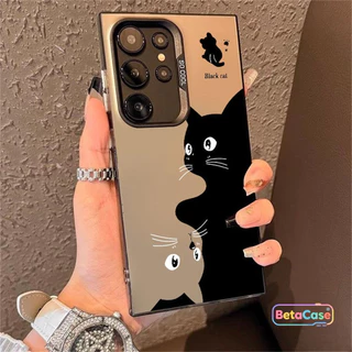 เคสโทรศัพท์ลายน้องแมวดำสุดน่ารัก Phone Case for Samsung S30U, S25, S25Ultra, S24Ultra, S24, S23, S22, S22U, S21, S20FE