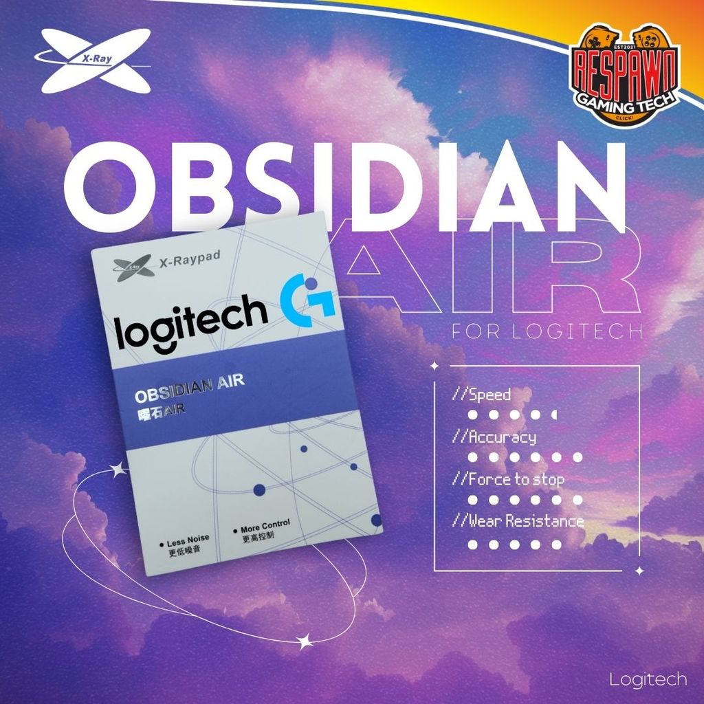 Xraypad Obsidian Air DIY Mouse Skates – Logitech