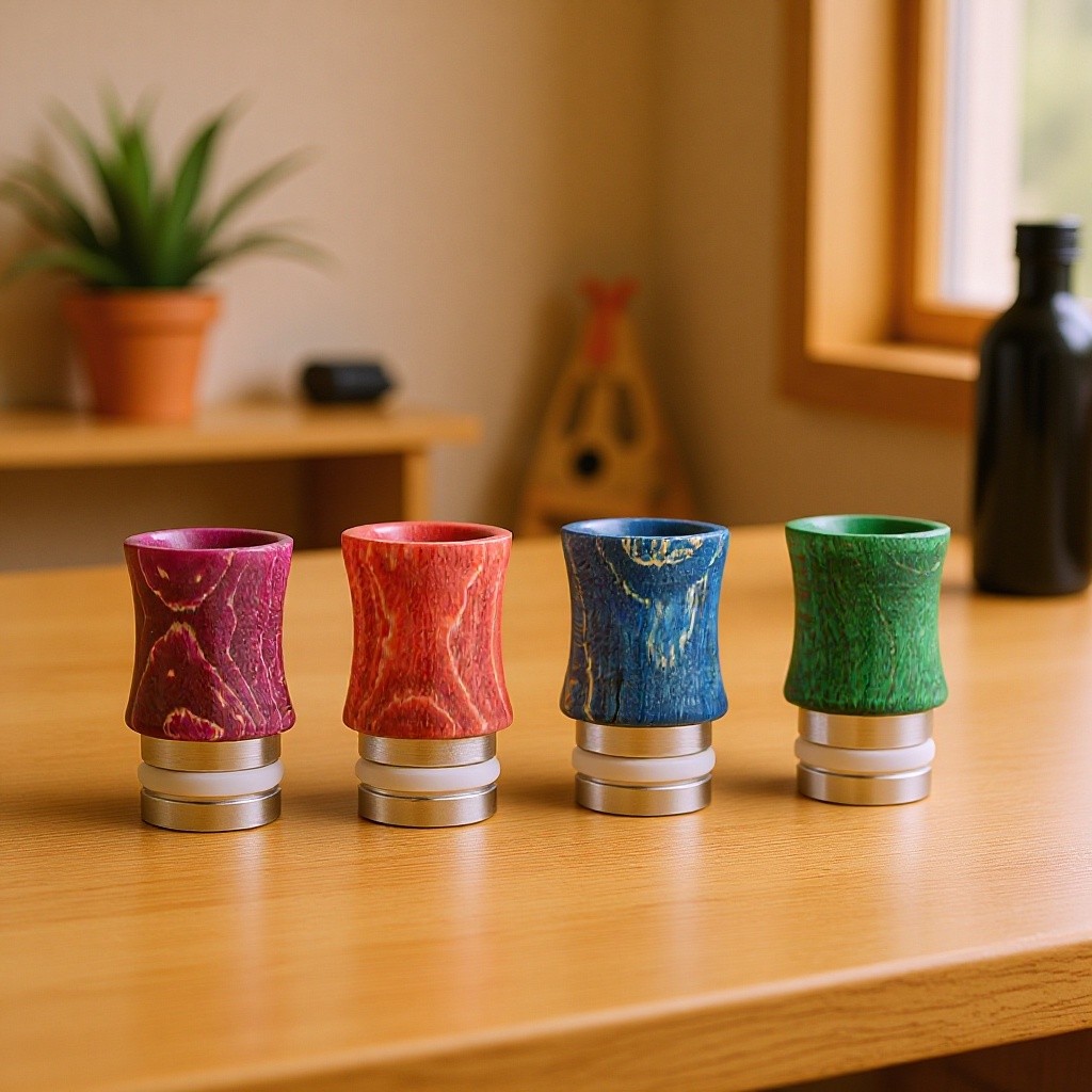 ดริปเปอร์ไม้ที่มีเสถียรภาพ 510 ปาก 510 ดริปเปอร์ไม้ที่เสถียรภาพสากลดูดปากสแตนเลส 25.12.1