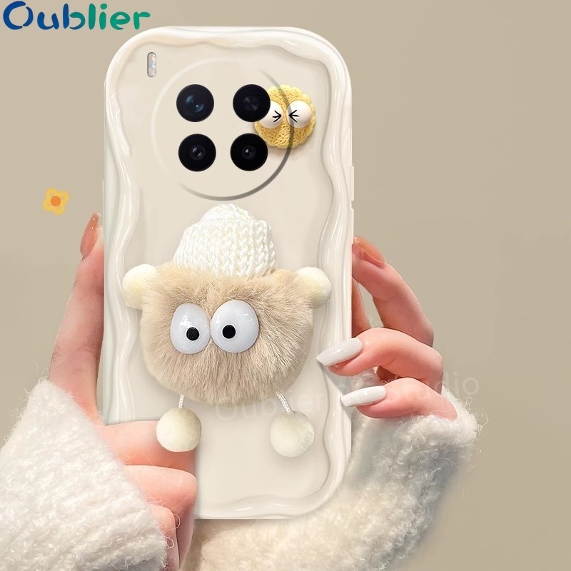 เคสปลอก VIVO X300 Pro 5G เคสโทรศัพท์ดีไซน์ใหม่น่ารักการ์ตูน 3D ตุ๊กตาถ่านหินครีมเคลือบเงาป้องกันเลนส์ซิลิโคนปกอ่อน 2025 - รูปที่ 4