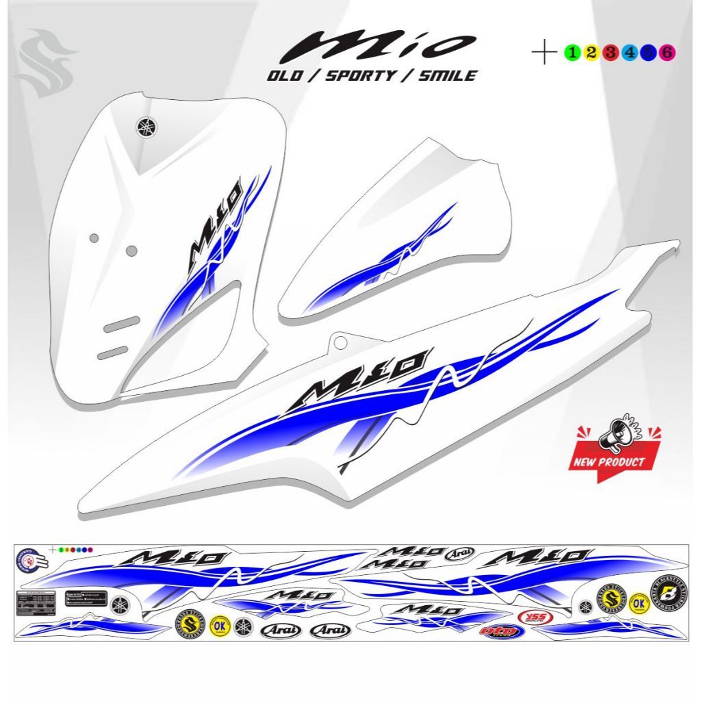 สติ๊กเกอร์ STRIPING STICKER VARIATION MIO SMILE / สติ๊กเกอร์ MIO SPORTI สติ๊กเกอร์