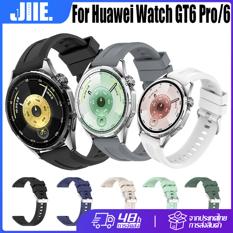 สำหรับ Huawei Watch GT6 Pro/GT6 46mm สายซิลิโคน🔥Huawei Watch GT6 สายนาฬิกากีฬาระบายอากาศ🔥Huawei Watc