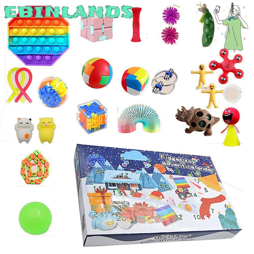 EBINLANDSFA Christmas Fun Pop Fidget Bubble Toy Set 24DAYS