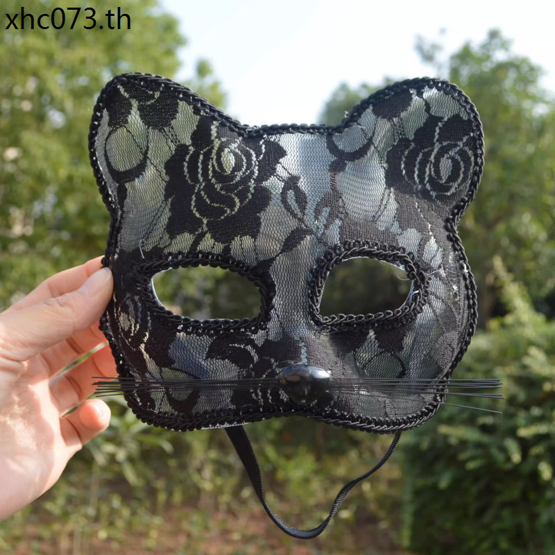 Live Faceless Sensual Mask Full Face Lace Cat Girl Masquerade Face Mask Party Props Face Mask