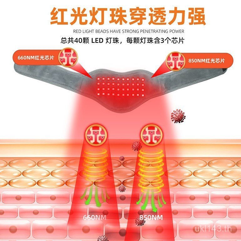 ใกล้ลูกปัดหลอดไฟ LED อินฟราเรด 40 Cross-Border Pain คอสามCore Dual-Band Phototherapy นวดคอ Protector