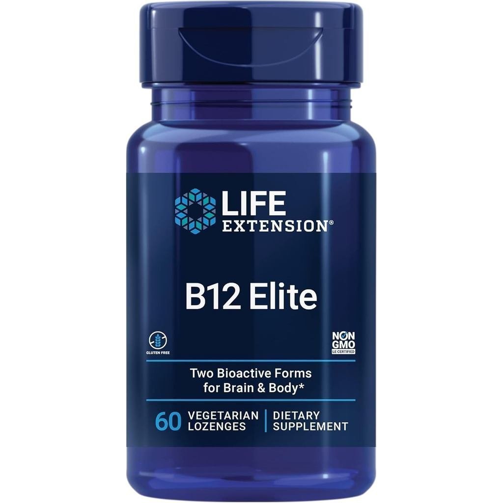 Life Extension B12 Elite, adenosylcobalamin, methylcobalamin, Two Active Forms for Brain Health & Do