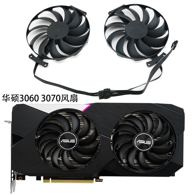 เหมาะสําหรับ ASUS/ASUS RTX 3060 3060ti 3070 DUAL Megalodon V2 OC กราฟิกการ์ดระบายความร้อน