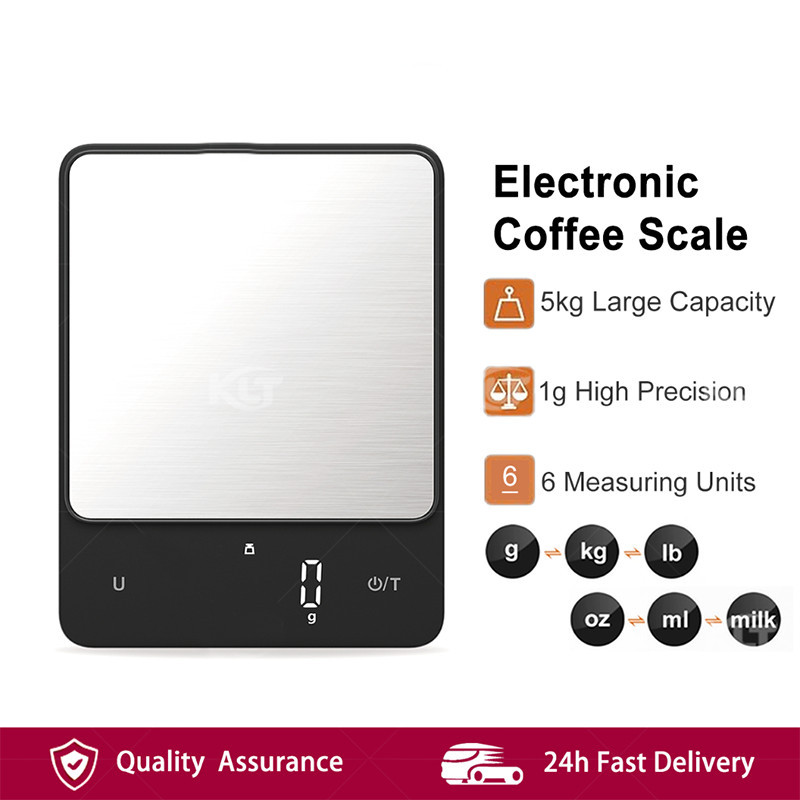 Camry/Chwares Electronic Coffee Scale Digital Kitchen Food Scale 5kg/1g ความแม่นยําสูง Timbangan dig