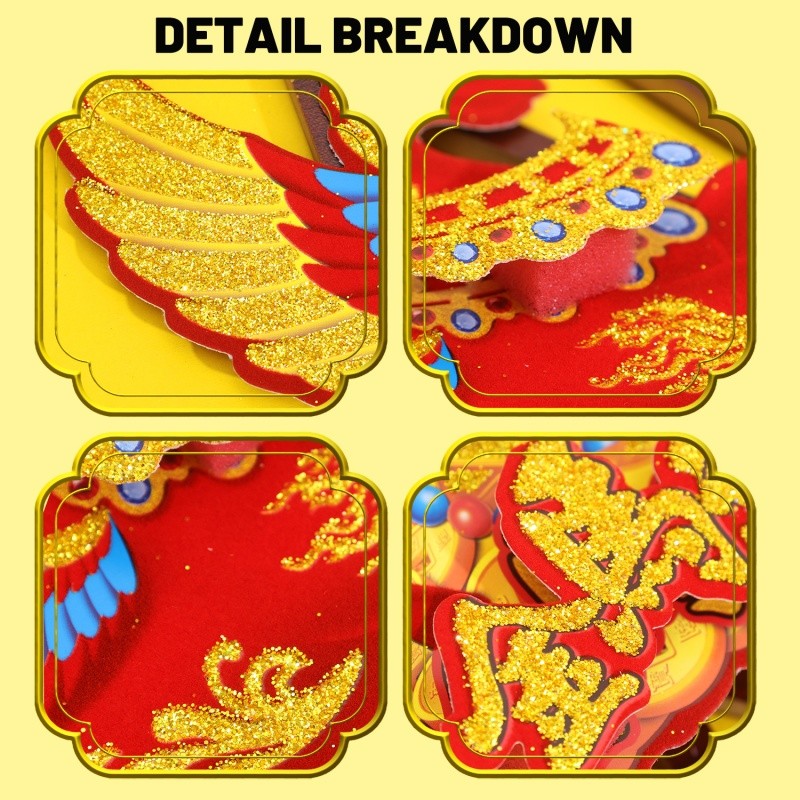 2026 ปีใหม่โชคดีบินม้ารูปแบบสติกเกอร์ประตู-จีนโบราณราศีม้าเทศกาลฤดูใบไม้ผลิหน้าต่างรูปลอก - รูปที่ 7