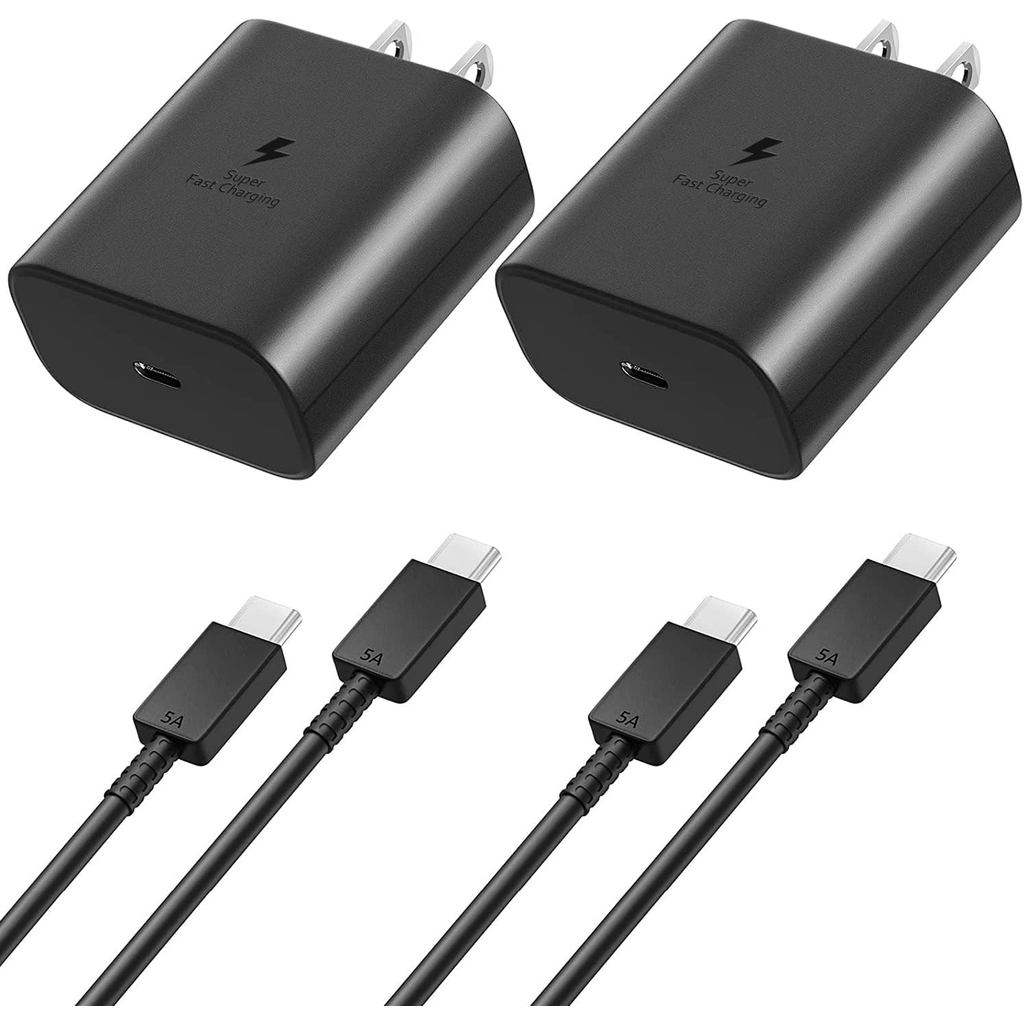 2 แพ็ค 45W สําหรับ Samsung Fast Charger Type-C USB-C สําหรับ Samsung Galaxy S24 Plus, Galaxy S24 Ult
