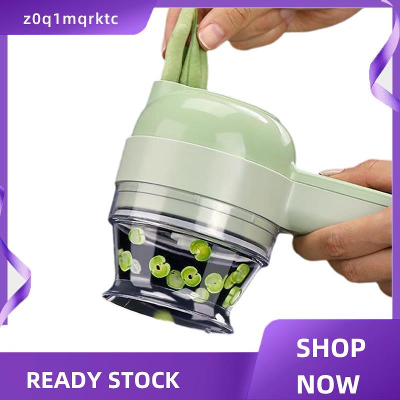 z0q1mqrktc เครื่องตัดผักไฟฟ้าอาหาร Peel Slicer มือถือไร้สายกระเทียม Masher อาหาร Chopper เครื่องบดเน
