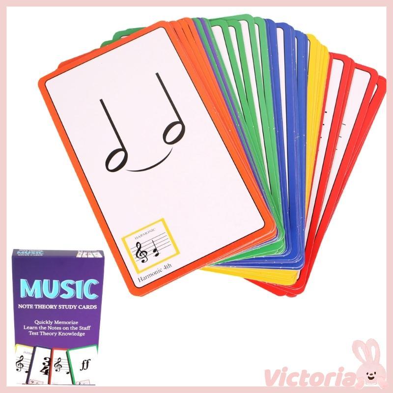 VIC Music Education Cards Study Learning Tool Piano Chords Flash Cards Piano Note Theory Flashcards 