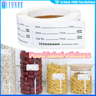 ของมาใหม่！500ชิ้น/ม้วน ฉลากสติ๊กเกอร์ Kitchen Sticker แสดงวันผลิต-วันหมดอายุ สำหรับตู้เย็นตู้แช่แข็งป้าย