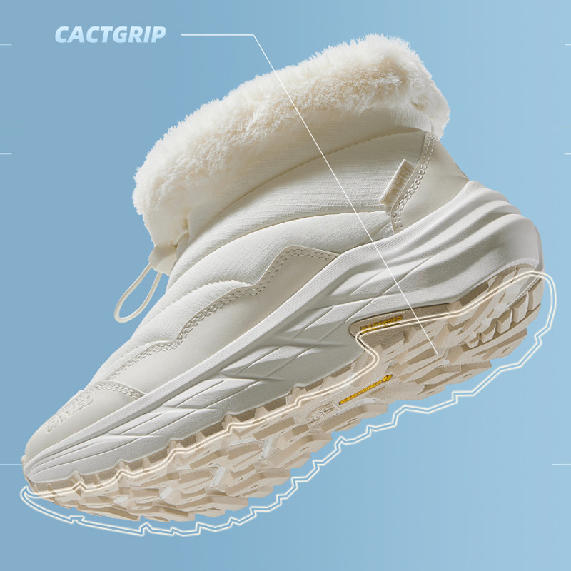 AMERICAN CAMELรองเท้าบูทหิมะกลางแจ้ง ผ้าฟลีซ อบอุ่น กันน้ำ - รูปที่ 5