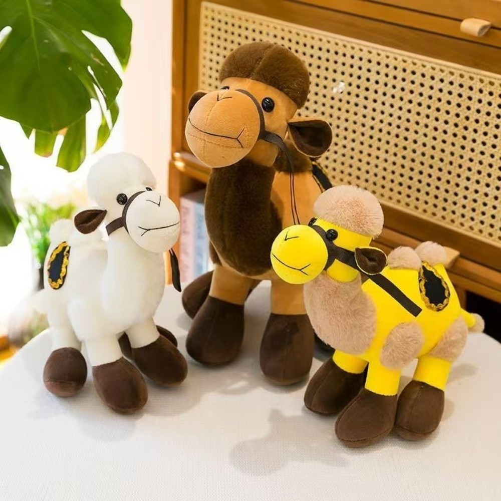 YUUKII Plush Camel Toy, 30 ซม.พร้อมตุ๊กตาสัตว์จําลอง, Soft Desert Travel Double Hump Soft Travel Hump เด็กเล่น - รูปที่ 7