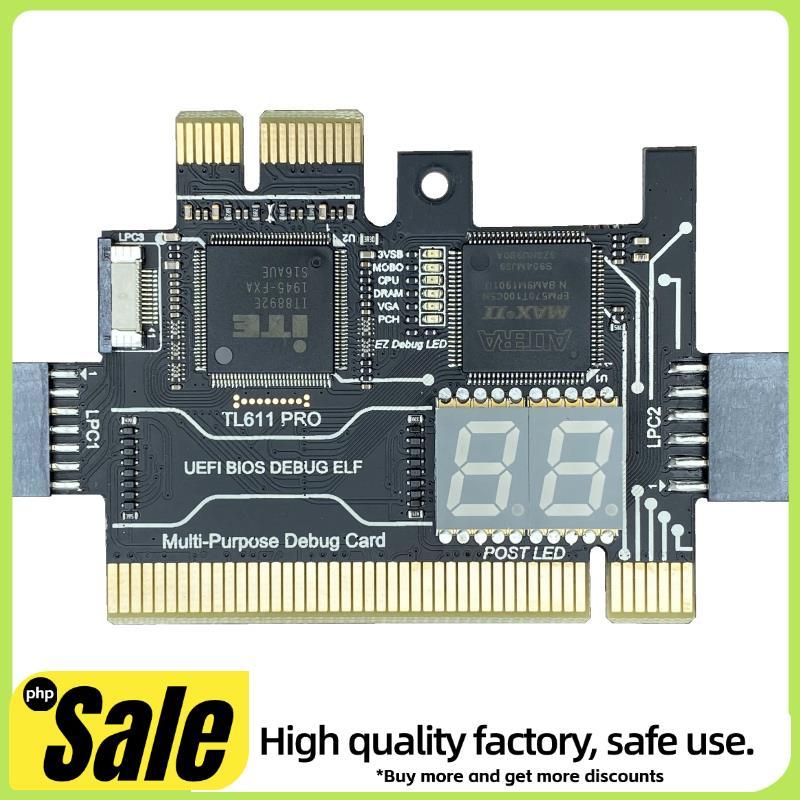 การ์ดวินิจฉัย TL611 PRO, การ์ดวินิจฉัย Pcie สําหรับเมนบอร์ด Pci ตั้งโต๊ะและแล็ปท็อป (สีดํา)