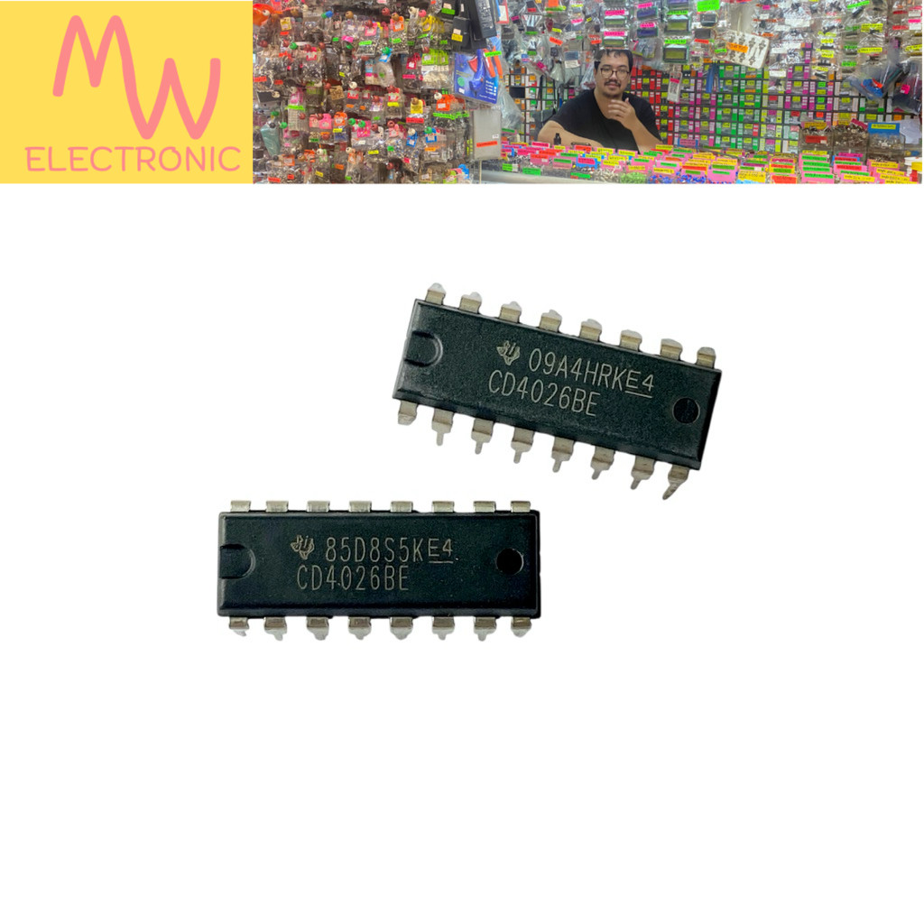 CD4026BE (ราคาต่อ 1ชิ้น) IC ขาDip 16 ขา มีสินค้าพร้อมส่งในไทย