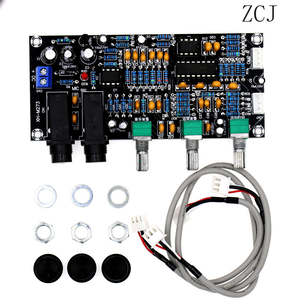 XH-M273 คาราโอเกะบอร์ด Remix ไมโครโฟนเครื่องขยายเสียง K ร้องเพลงร้องเพลงเครื่องขยายเสียงบอร์ด DC12-24V