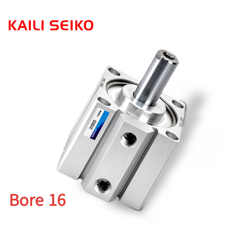 กระบอกลมลม SDA Compact Airtac Type กระบอกเล็ก 16 มม. เจาะถึง 5 ~ 50 มม. จังหวะ