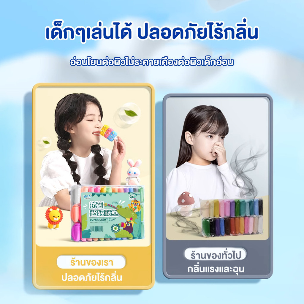 ดินน้ำมันเด็ก DIYดินเหนียวคริสต์มาส ดินน้ำมันน้ำหนักเบามาก ดินเหนียวคริสต์มาส ของเล่นทำมือคริสต์มาส สร้างรูปทรงต่างๆ - รูปที่ 2