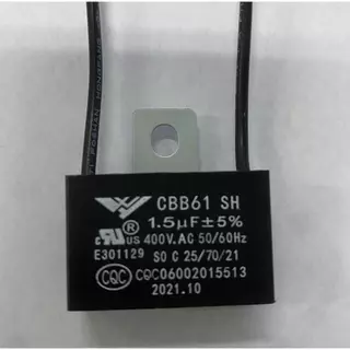 SiamTool คาปาซิเตอร์ พัดลม​ มีสายไฟ ตัวเก็บประจุ Capacitor คอนเดนเซอร์พัดลม CBB61 1.5uF/1.8/2.0/3.5uF อะไหล่พัดลม
